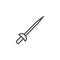 Fencing rapier line icon