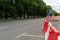 Fencing and road signs, street road blockade