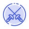Fencing, Sabre, Sport Blue Dotted Line Line Icon