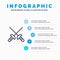 Fencing, Sabre, Sport Line icon with 5 steps presentation infographics Background