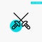 Fencing, Sabre, Sport turquoise highlight circle point Vector icon