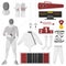 Fencing sport equipment vector set.