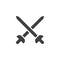 Fencing Swords vector icon