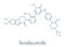 Fenebrutinib drug molecule. Skeletal formula