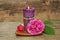 Feng Shui candle and rose