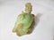 Fengshui Jade Green Dragon head Turtle body sculpture representing longevity wealth