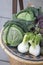 Fennel and Cabbage in Basket