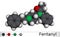 Fentanyl, fentanil,  C22H28N2O molecule. It is opioid analgesic. Molecular model