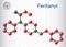 Fentanyl molecule. It is opioid analgesic. Structural chemical f