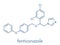 Fenticonazole antifungal drug molecule. Skeletal formula.