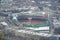 Fenway Park stadium in Boston - aerial view - BOSTON , MASSACHUSETTS - APRIL 3, 2017