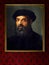 Ferdinand Magellan portrait. Anonymous, XVI century, Oil on panel