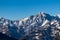 Ferlacher Horn - Scenic view on snow capped alpine mountain chains of Karawanks in Carinthia, Austria. P