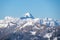 Ferlacher Spitze - Scenic view of snow covered mountain peak Mangart seen from Ferlacher Spitze in Karawanks