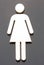 Fermale symbol on bathroom sign