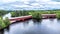 Ferme-Rouge (Mont-Laurier) twin covered bridges. Build in 1903 over the Lievre river