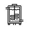 fermentation pharmaceutical production line icon vector illustration