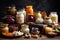 fermented foods market, with variety of ingredients and products for cooking