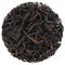 Fermented Purple Black Tea isolated on white in round shape