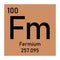 Fermium chemical symbol