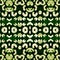 Fern Green Repeated African Pattern. Organic