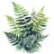 Fern Watercolor Painting: Lively Nature Scenes In Winslow Homer Style