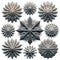 Fernlike Bullet Rosette Bullet shaped snowflakes with fern lik