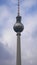 Fernsehturm tall communications tower in East Berlin, Germany