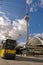 Fernsehturm and tram at alexanderplatz