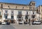 Ferrandina, a small town in Lucania perched on the hill and surrounded by olive trees. General view, landscape. Colors of southern