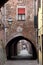 Ferrara, Italy: the picturesque arched alley Via delle Volte