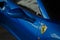 Ferrari 488 spider blue close up
