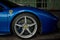 Ferrari 488 spider blue close up