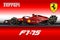 Ferrari F1 75 formula 1, Charles leclerc number 16, 2022