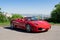 Ferrari F430 - Spider, Italian sports car designed by Pininfarina, photographed by GellÃ©rt Hill lookout point, with the panorama