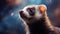 Ferret face close-up