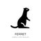 ferret icon in trendy design style. ferret icon isolated on white background. ferret vector icon simple and modern flat symbol for