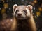 Ferret portrait created with Generative AI technology