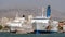 Ferries docked in Split harbor, Dalmatia coast, Croatia