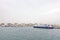 Ferries moored in port Savina
