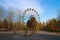 Ferris wheel at the abandoned amusement park near Pripyat, Ukraine, site of the 1986 Chernobyl nuclear disaster.