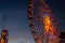 Ferris Wheel, Alphabetic Tower in Batumi in night