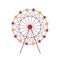 Ferris Wheel Amusement Park Attraction Isolated