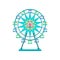 Ferris wheel, amusement park element vector Illustration on a white background