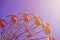 ferris wheel in amusement park at a night city