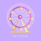 Ferris Wheel Amusement Park Vector Illustration