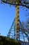 a Ferris wheel from an angle