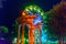 Ferris Wheel attraction at night in the city of Yevpatoria Crimea