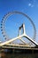 Ferris wheel with blue sky