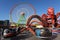 Ferris wheel and carousel